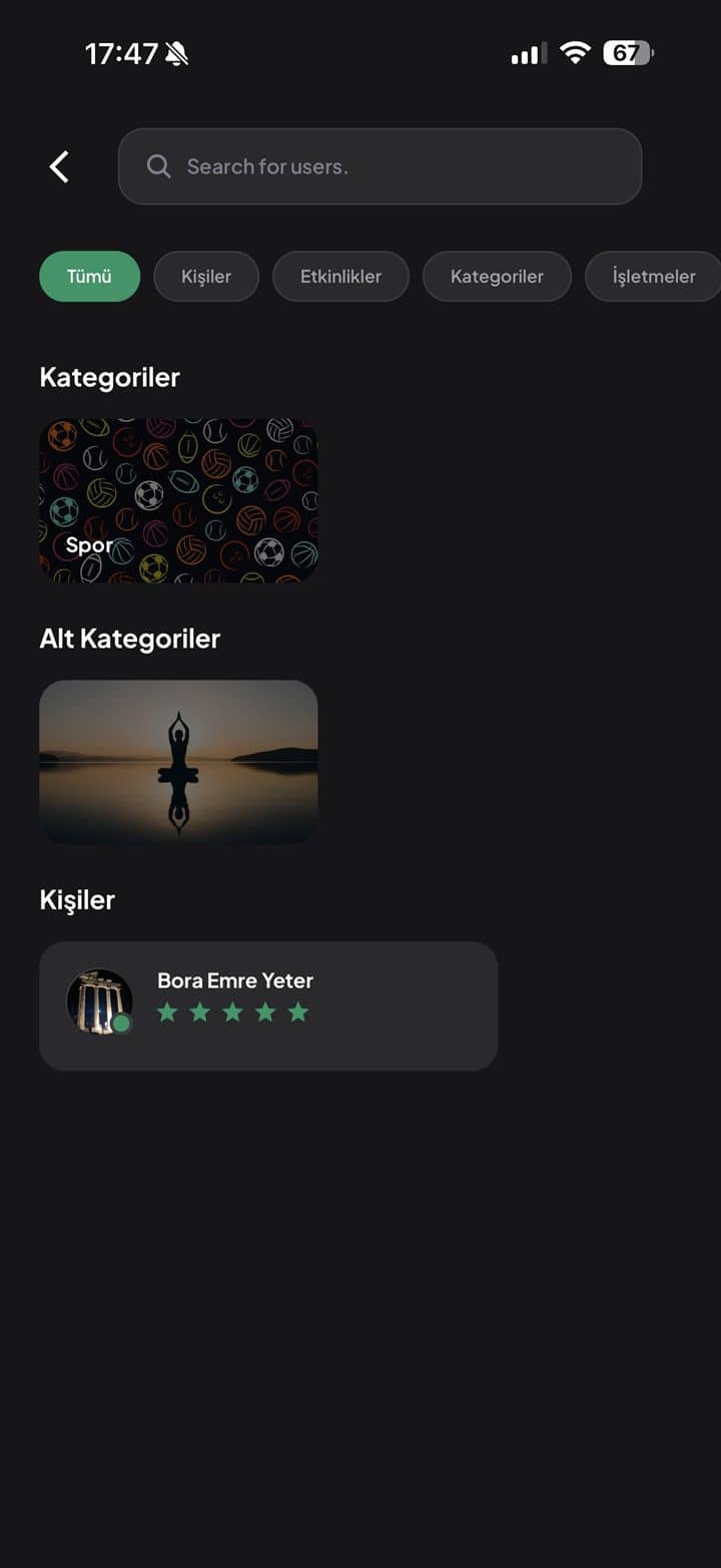 Etkinlikleri akıllı filtrele